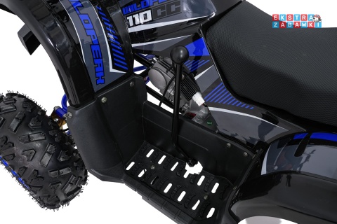 Niebieski quad spalinowy WILDPEAK 110cc - jednocylindrowy, czterosuw, pompowane opony, rozrusznik [ATV006]