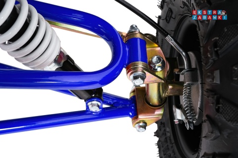 Niebieski quad spalinowy WILDPEAK 110cc - jednocylindrowy, czterosuw, pompowane opony, rozrusznik [ATV006]