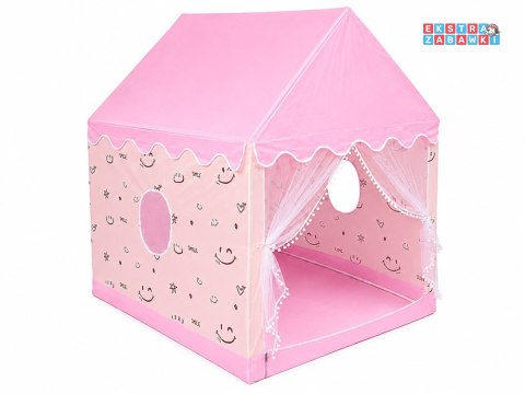 Pastelowy domek marzeń dla dziewczynki namiot do zabawy 120x100x130 [ZA6156]