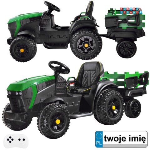Traktor na akumulator dla dzieci +przyczepa PA0240
