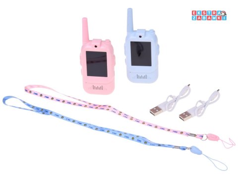 Zestaw 2x krótkofalówki dla dzieci Walkie Talkie - Video LCD 2" Kamera [ZA6160]