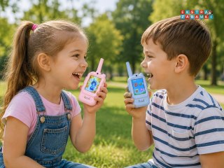 Zestaw 2x krótkofalówki dla dzieci Walkie Talkie - Video LCD 2" Kamera [ZA6160]
