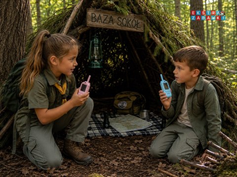 Zestaw 2x krótkofalówki dla dzieci Walkie Talkie - Video LCD 2" Kamera [ZA6160]