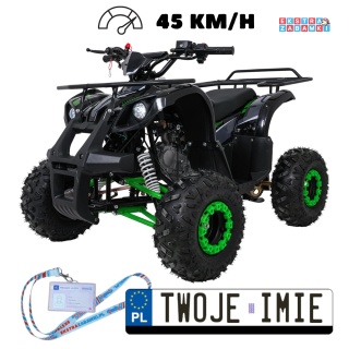 Zielony quad spalinowy WILDPEAK 110cc - jednocylindrowy, czterosuw, pompowane opony, rozrusznik [ATV006]