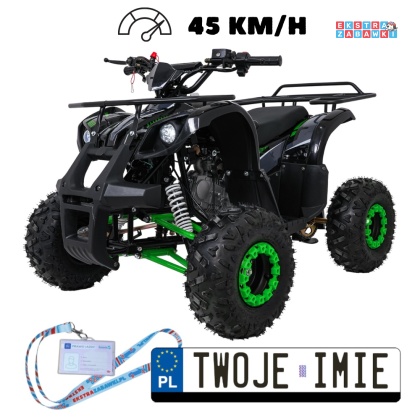 Zielony quad spalinowy WILDPEAK 110cc - jednocylindrowy, czterosuw, pompowane opony, rozrusznik [ATV006]
