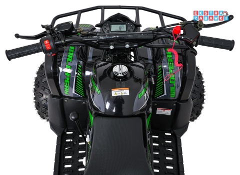 Zielony quad spalinowy WILDPEAK 110cc - jednocylindrowy, czterosuw, pompowane opony, rozrusznik [ATV006]