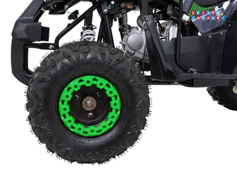 Zielony quad spalinowy WILDPEAK 110cc - jednocylindrowy, czterosuw, pompowane opony, rozrusznik [ATV006]