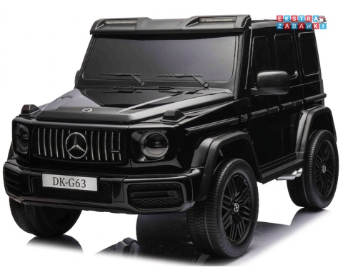 Mercedes G klasa 63 AMG 2-osobowy na akumulator - czarny, 4x200W 24V/7Ah, MP4, lakierowana karoseria, ekoskóra, pilot [PA0309]