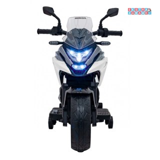 [outlet] Biały Motor Honda NC750x na akumulator - 2x35W, 12V/4.5Ah, odgłosy silnika, boczne kółka, bluetooth, MP3 - [TR2306]