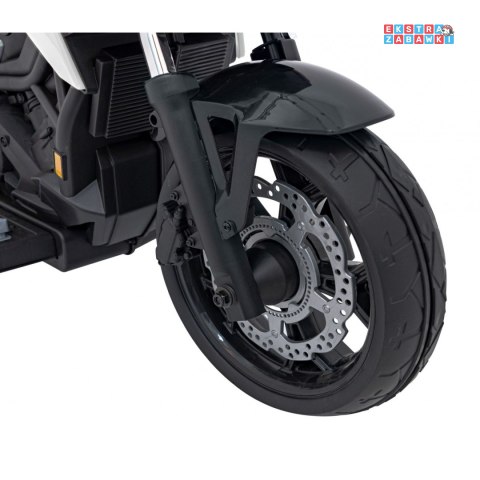 [outlet] Biały Motor Honda NC750x na akumulator - 2x35W, 12V/4.5Ah, odgłosy silnika, boczne kółka, bluetooth, MP3 - [TR2306]