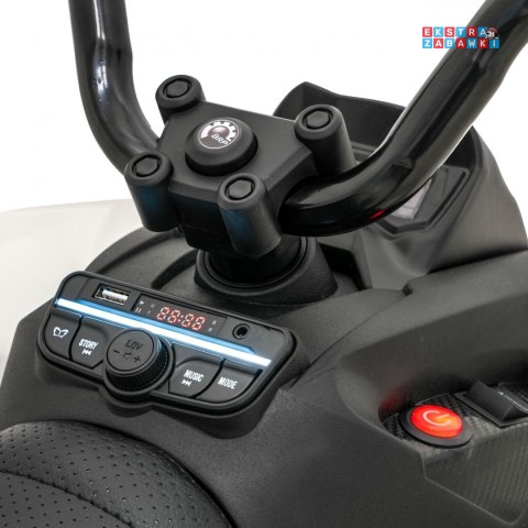 [outlet] Biały Quad Maverick ATV na akumulator - 4x45W, 12V/10Ah, pilot, pokrowiec, LED, EVA [CA002]