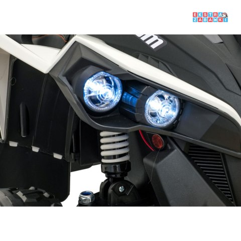[outlet] Biały Quad Maverick ATV na akumulator - 4x45W, 12V/10Ah, pilot, pokrowiec, LED, EVA [CA002]