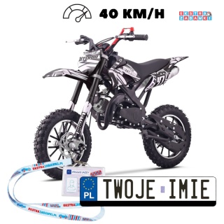 Motocykl spalinowy STORM 49CC jednocylindrowy dwusuwowy czarny [DB701SE]
