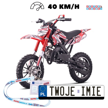 [DB701SE] Motocykl spalinowy STORM 49CC jednocylindrowy dwusuwowy - czerwony [S]