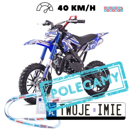 Motocykl spalinowy STORM 49CC jednocylindrowy dwusuwowy niebieski [DB701SE]