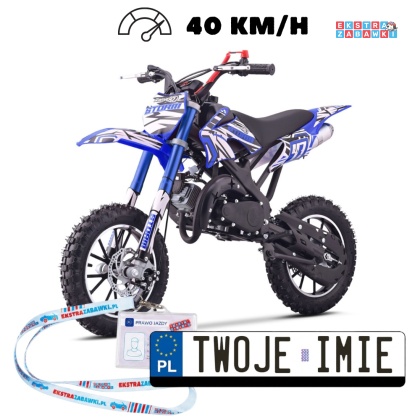 [DB701SE] Motocykl spalinowy STORM 49CC jednocylindrowy dwusuwowy - niebieski [S]