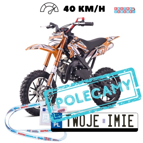 [DB701SE] Motocykl spalinowy STORM 49CC jednocylindrowy dwusuwowy - pomarańczowy [S]