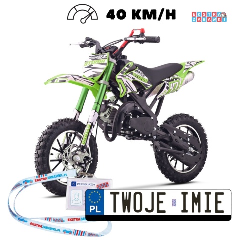 [DB701SE] Motocykl spalinowy STORM 49CC jednocylindrowy dwusuwowy - zielony [S]