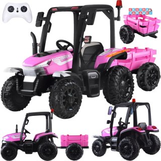 Duży Traktor z przyczepą 4x4+ pilot światło PA0266