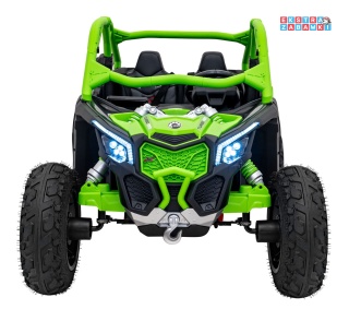 Maverick Turbo RR STRONG buggy na akumulator dwuosobowy - zielony, 2x320W 24V/20Ah, ciche silniki, pompowane koła [CA001.STRONG]