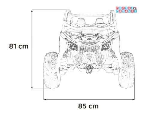Maverick Turbo RR STRONG buggy na akumulator dwuosobowy - zielony, 2x320W 24V/20Ah, ciche silniki, pompowane koła [CA001.STRONG]
