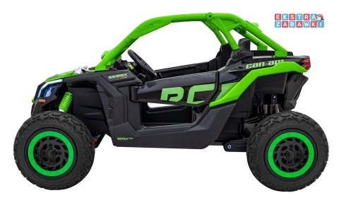Maverick Turbo RR STRONG buggy na akumulator dwuosobowy - zielony, 2x320W 24V/20Ah, ciche silniki, pompowane koła [CA001.STRONG]