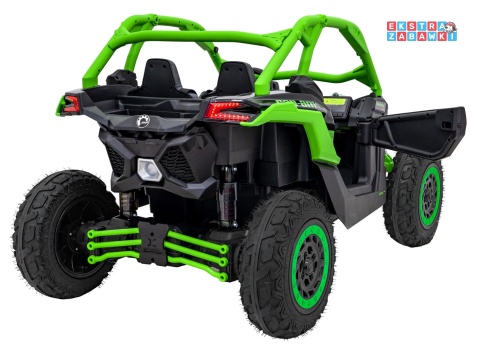 Maverick Turbo RR STRONG buggy na akumulator dwuosobowy - zielony, 2x320W 24V/20Ah, ciche silniki, pompowane koła [CA001.STRONG]