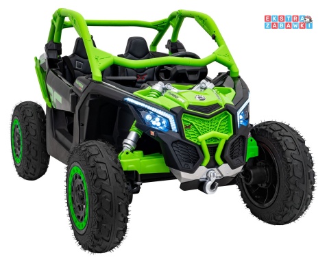 Maverick Turbo RR STRONG buggy na akumulator dwuosobowy - zielony, 2x320W 24V/20Ah, ciche silniki, pompowane koła [CA001.STRONG]