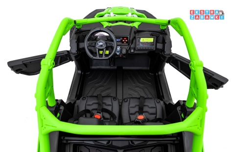 Maverick Turbo RR STRONG buggy na akumulator dwuosobowy - zielony, 2x320W 24V/20Ah, ciche silniki, pompowane koła [CA001.STRONG]