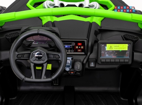 Maverick Turbo RR STRONG buggy na akumulator dwuosobowy - zielony, 2x320W 24V/20Ah, ciche silniki, pompowane koła [CA001.STRONG]