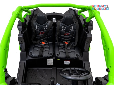 Maverick Turbo RR STRONG buggy na akumulator dwuosobowy - zielony, 2x320W 24V/20Ah, ciche silniki, pompowane koła [CA001.STRONG]