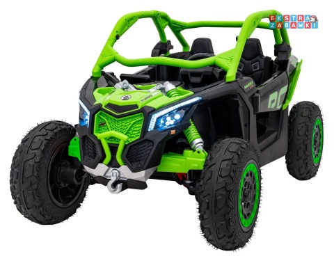 Maverick Turbo RR STRONG buggy na akumulator dwuosobowy - zielony, 2x320W 24V/20Ah, ciche silniki, pompowane koła [CA001.STRONG]