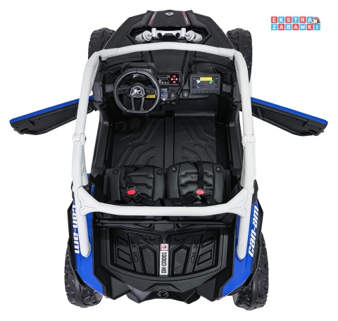 Maverick Turbo RR buggy na akumulator 4x4 - niebieski, 4x200W 24V/14Ah, koła EVA, ekoskóra, LED [DK-CA001.NEW]
