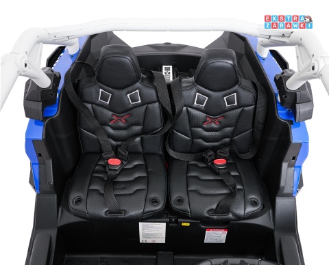 Maverick Turbo RR buggy na akumulator 4x4 - niebieski, 4x200W 24V/14Ah, koła EVA, ekoskóra, LED [DK-CA001.NEW]