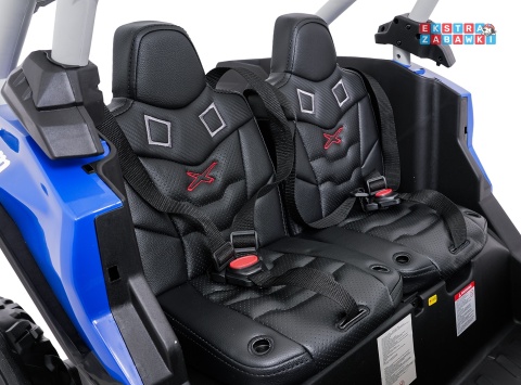 Maverick Turbo RR buggy na akumulator 4x4 - niebieski, 4x200W 24V/14Ah, koła EVA, ekoskóra, LED [DK-CA001.NEW]