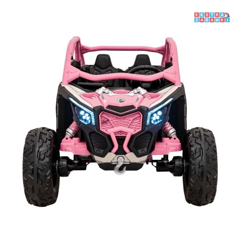 Maverick Turbo RR buggy na akumulator 4x4 - różowy, 4x200W 24V/14Ah, koła EVA, ekoskóra, LED [DK-CA001]