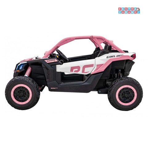 Maverick Turbo RR buggy na akumulator 4x4 - różowy, 4x200W 24V/14Ah, koła EVA, ekoskóra, LED [DK-CA001]