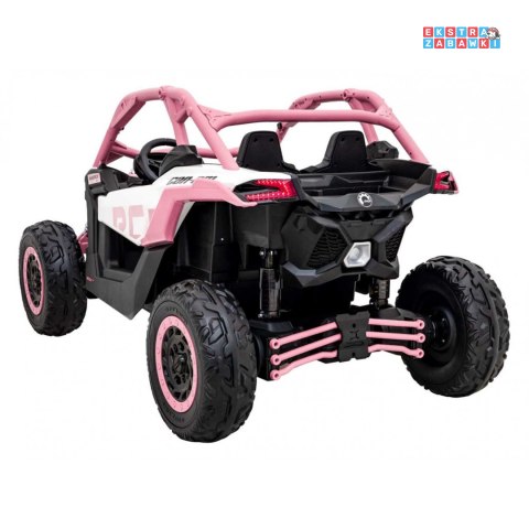 Maverick Turbo RR buggy na akumulator 4x4 - różowy, 4x200W 24V/14Ah, koła EVA, ekoskóra, LED [DK-CA001]
