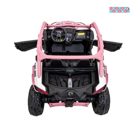 Maverick Turbo RR buggy na akumulator 4x4 - różowy, 4x200W 24V/14Ah, koła EVA, ekoskóra, LED [DK-CA001]