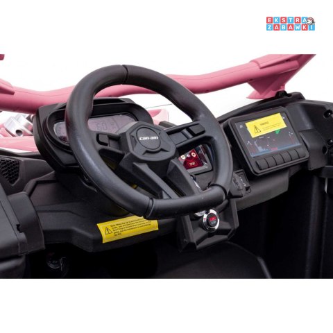 Maverick Turbo RR buggy na akumulator 4x4 - różowy, 4x200W 24V/14Ah, koła EVA, ekoskóra, LED [DK-CA001]
