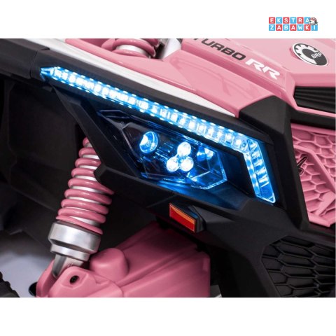 Maverick Turbo RR buggy na akumulator 4x4 - różowy, 4x200W 24V/14Ah, koła EVA, ekoskóra, LED [DK-CA001]