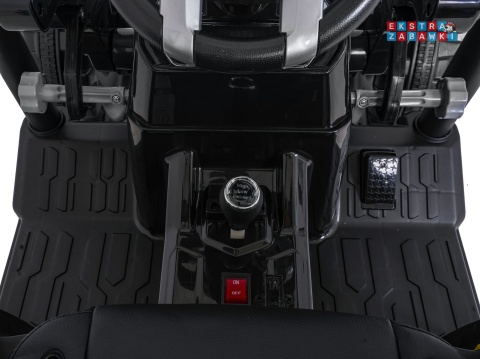 Mega traktor D68 z łyżką na akumulator - czerwony, 2x200W, 24V/10Ah, ekoskóra, pilot, LED [JS3158B]