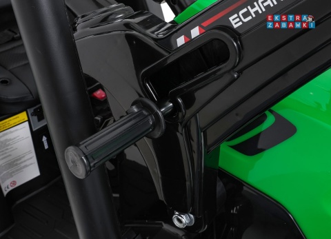 Mega traktor D68 z łyżką na akumulator - zielony, 2x200W, 24V/10Ah, ekoskóra, pilot, LED [JS3158B]