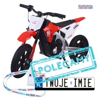 Motorek cross HONDA CRF 450RX na akumulator - czerwony, 1x250W 24V/5Ah, do 22km/h, pompowane koła, bezszczotkowy silnik [PA0345]