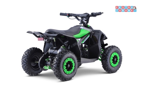 Quad HIPERFECT na akumulator - zielony, 1000W 48V/12Ah do 35 km/h, silnik bezszczotkowy, pompowane opony, ekoskóra [ATV-11E]