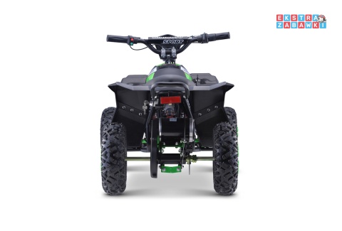 Quad HIPERFECT na akumulator - zielony, 1000W 48V/12Ah do 35 km/h, silnik bezszczotkowy, pompowane opony, ekoskóra [ATV-11E]