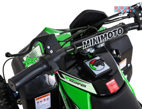 Quad HIPERFECT na akumulator - zielony, 1000W 48V/12Ah do 35 km/h, silnik bezszczotkowy, pompowane opony, ekoskóra [ATV-11E]