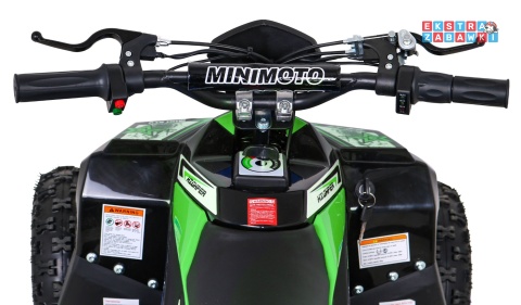 Quad HIPERFECT na akumulator - zielony, 1000W 48V/12Ah do 35 km/h, silnik bezszczotkowy, pompowane opony, ekoskóra [ATV-11E]