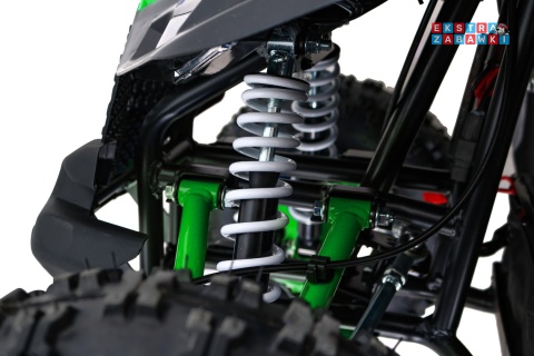 Quad HIPERFECT na akumulator - zielony, 1000W 48V/12Ah do 35 km/h, silnik bezszczotkowy, pompowane opony, ekoskóra [ATV-11E]