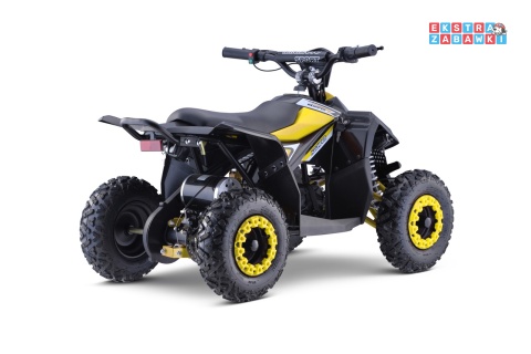 Quad HIPERFECT na akumulator - żółty, 1000W 48V/12Ah do 35 km/h, silnik bezszczotkowy, pompowane opony, ekoskóra [ATV-11E]